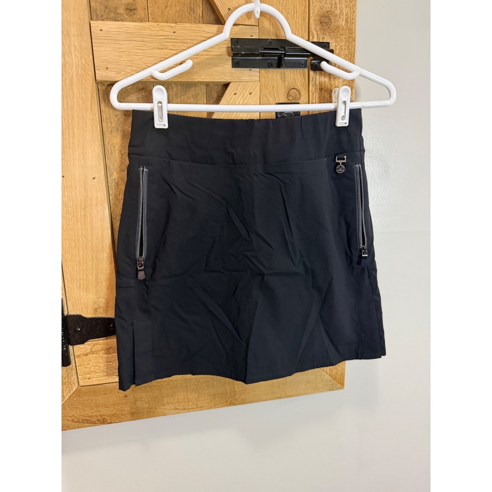 Anatomie Golf Collection Skort Black Zipper Pockets Stretch Active XS